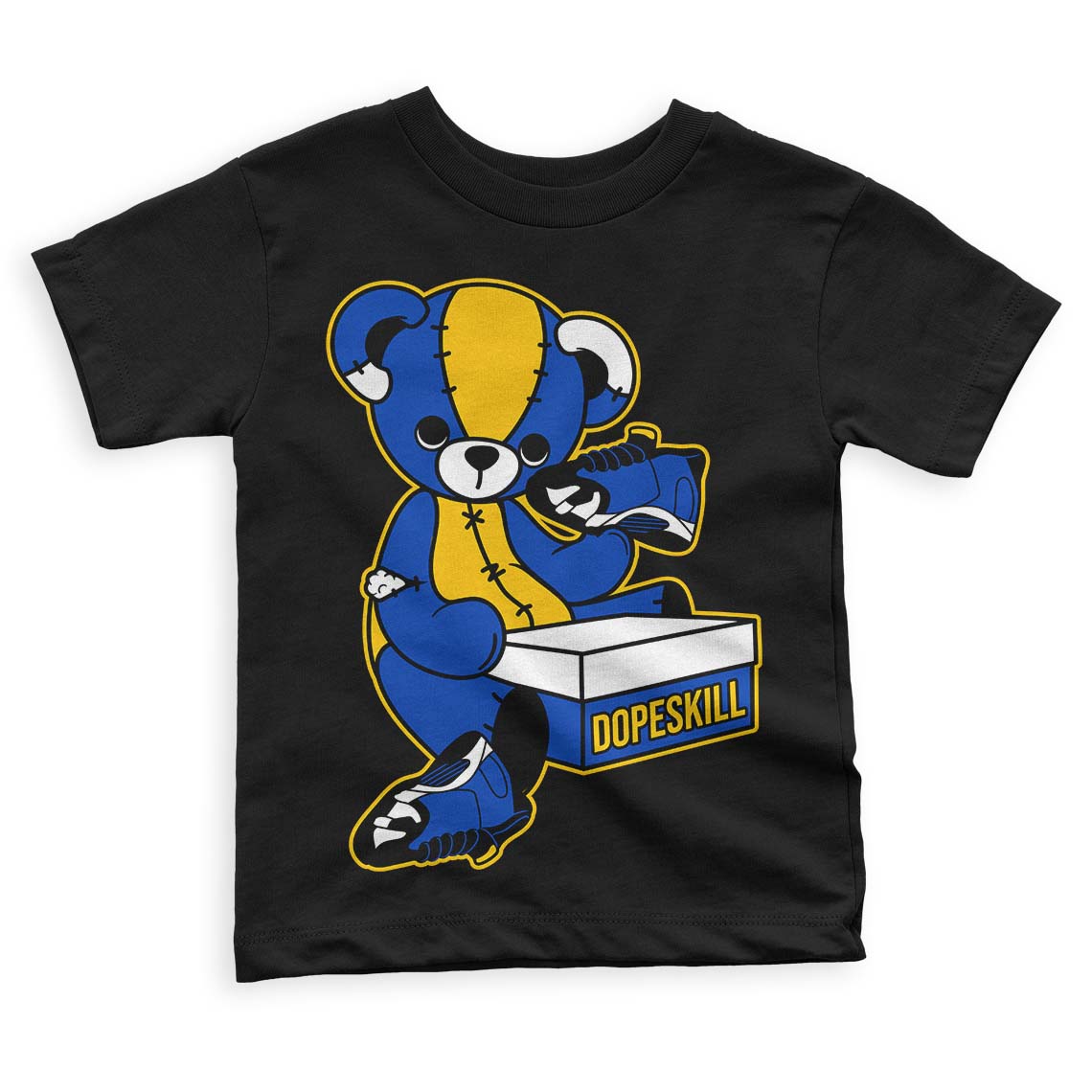 Jordan 14 “Laney” DopeSkill Toddler Kids T-shirt Sneakerhead BEAR Graphic Streetwear - Black