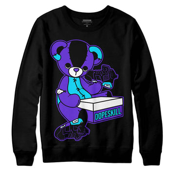 Jordan 6 "Aqua" DopeSkill Sweatshirt Sneakerhead BEAR Graphic Streetwear - Black 