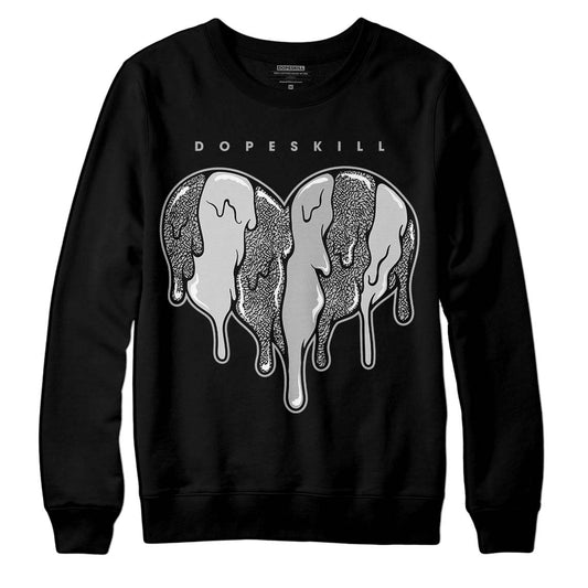 Jordan 3 “Off Noir” DopeSkill Sweatshirt Slime Drip Heart Graphic Streetwear - Black