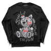 Grey Sneakers DopeSkill Long Sleeve T-Shirt Smile Through The Pain Graphic Streetwear - Black