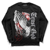 Jordan 2 Retro "Black Cement" DopeSkill Long Sleeve T-Shirt Trust God Graphic Streetwear - Black