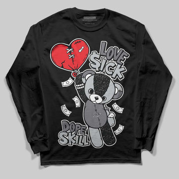 Jordan 4 “Fear” DopeSkill Long Sleeve T-Shirt Love Sick Graphic Streetwear - Black