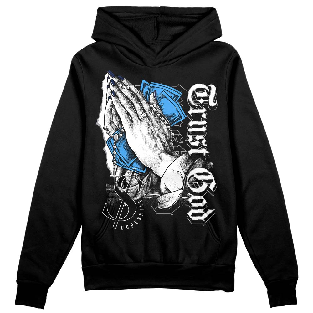 Jordan Spiz’ike Low “White/Obsidian” DopeSkill Hoodie Sweatshirt Trust God Graphic Streetwear - Black