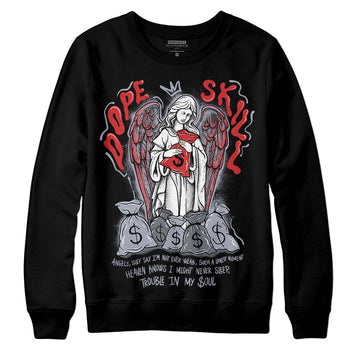 Jordan 4 “Bred Reimagined” DopeSkill Sweatshirt Angels Graphic Streetwear - Black 