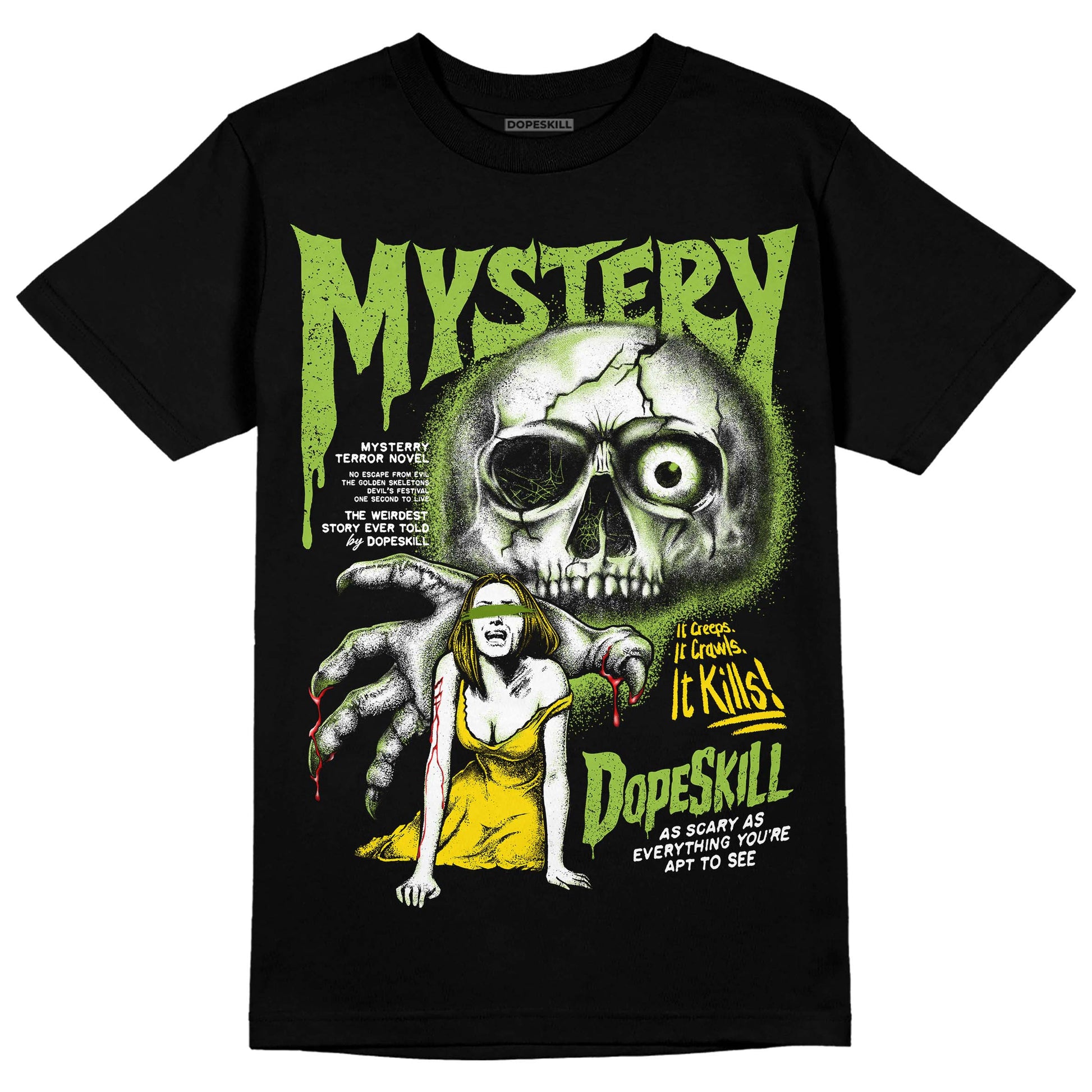 Dunk Chlorophyll DopeSkill T-Shirt  Mystery Ghostly Grasp Graphic Streetwear - Black