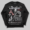 Jordan 4 OG “White Cement” DopeSkill Long Sleeve T-Shirt Broken Bones Graphic Streetwear - Black