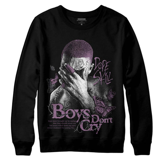 Jordan 2 “Mauve/Off-Noir” DopeSkill Sweatshirt Boys Don't Cry Graphic Streetwear - Black