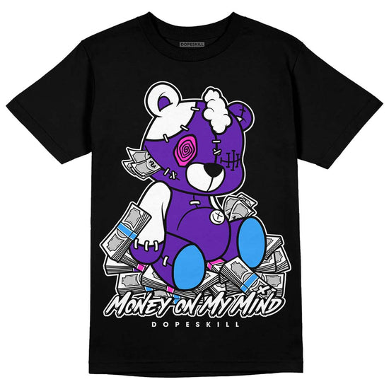 Dunk Low Championship Court Purple DopeSkill T-Shirt MOMM Bear Graphic Streetwear - Black