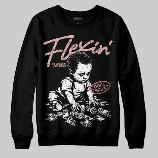 Jordan 40 “Dusty Rose” DopeSkill Sweatshirt Flexin' Graphic Streetwear - Black
