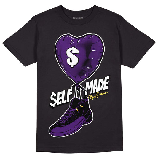 Jordan 12 “Field Purple” DopeSkill T-Shirt Self Made Graphic Streetwear - Black