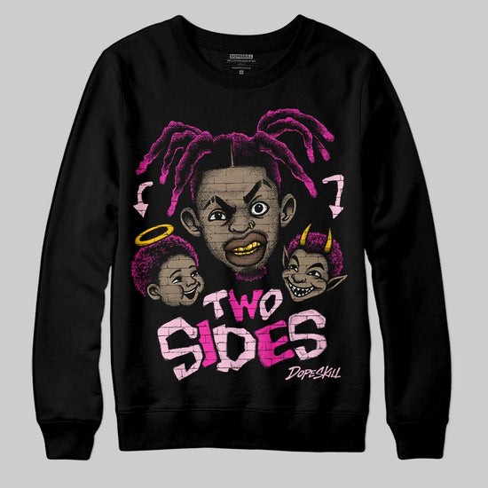 Pink Sneakers DopeSkill Sweatshirt Two Sides Graphic Streetwear - black