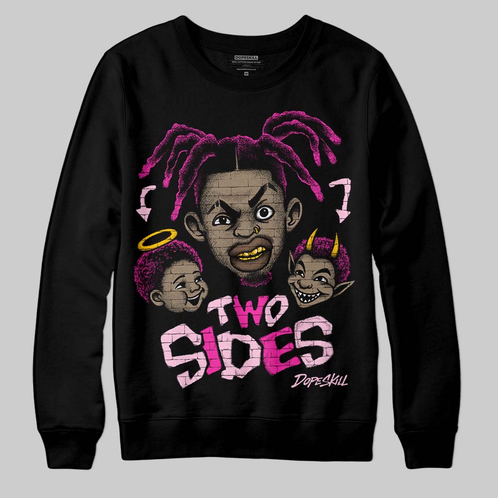 Pink Sneakers DopeSkill Sweatshirt Two Sides Graphic Streetwear - black
