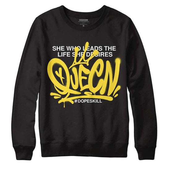 Jordan 11 Low 'Yellow Snakeskin' DopeSkill Sweatshirt Queen Graphic Streetwear - Black