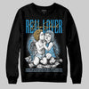 Jordan 4 Denim “Worn Blue” DopeSkill Sweatshirt Real Lover Graphic Streetwear - Black