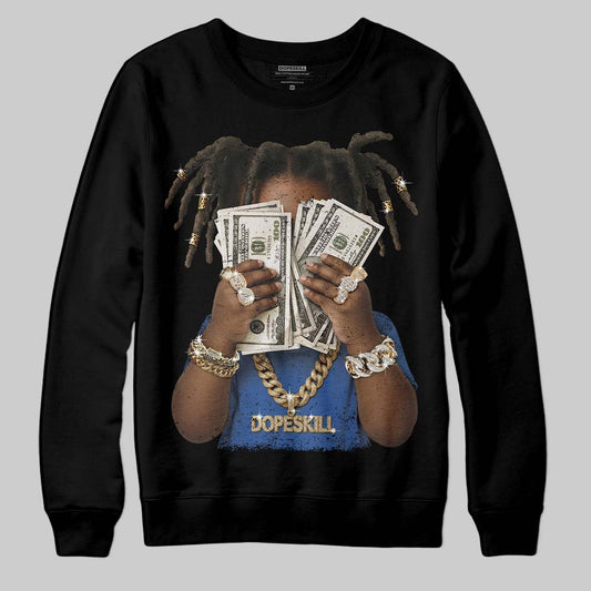 Jordan 1 Low Travis Scott x Fragment DopeSkill Sweatshirt Rich Youth Graphic Streetwear - Black