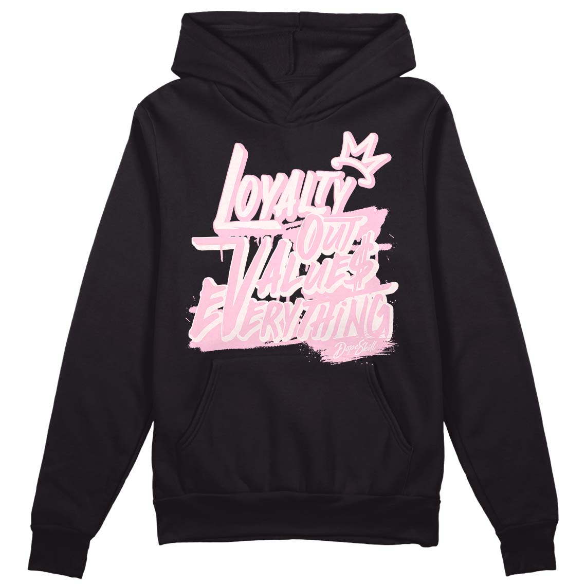 Dunk Low LX Pink Foam DopeSkill Hoodie Sweatshirt LOVE Graphic Streetwear - Black