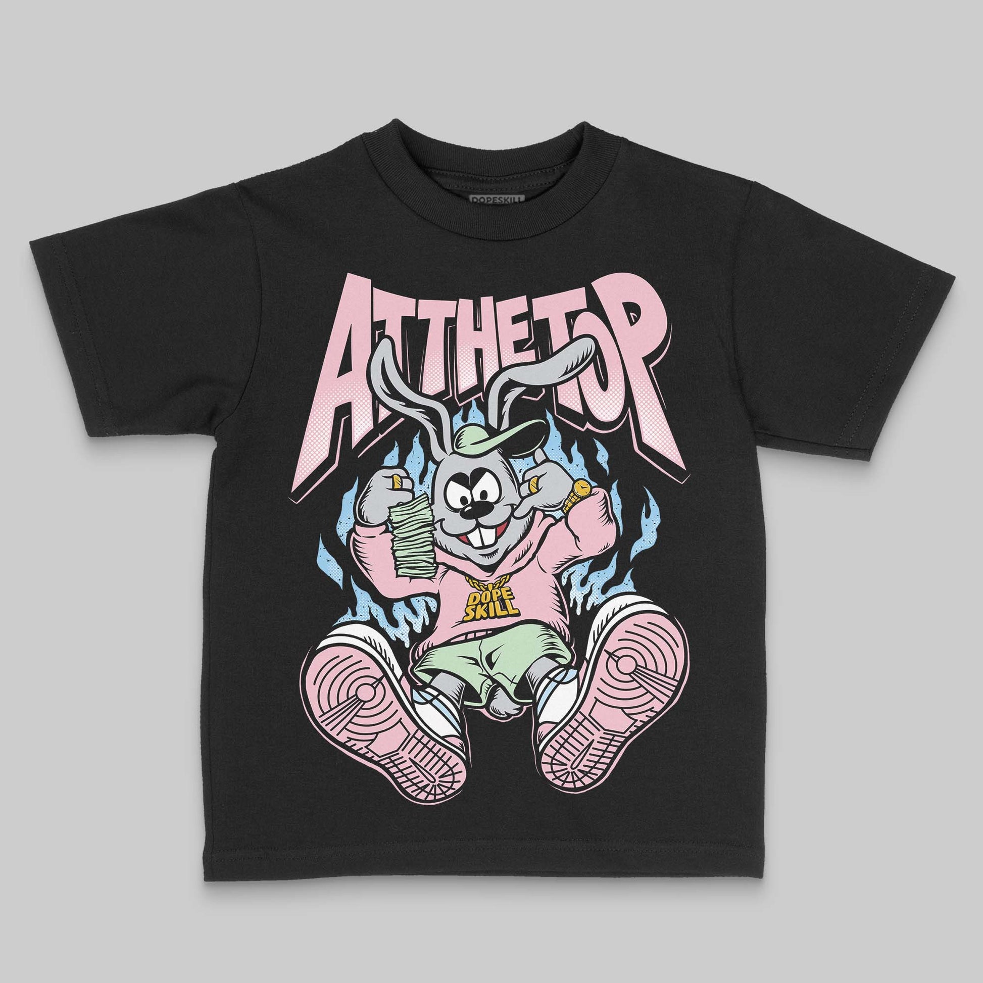Jordan 4 Retro Valentine's Day (2026) (GS) DopeSkill Toddler Kids T-shirt At The Top Graphic Streetwear - Black