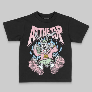 Jordan 4 Retro Valentine's Day (2026) (GS) DopeSkill Toddler Kids T-shirt At The Top Graphic Streetwear - Black