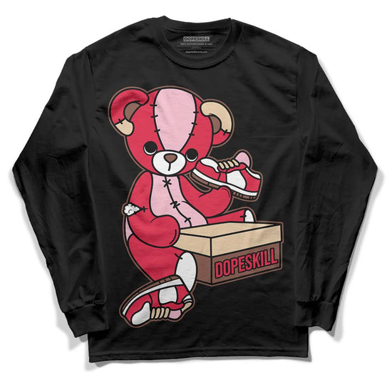 Dunk Low PRM Bacon DopeSkill Long Sleeve T-Shirt Sneakerhead BEAR Graphic Streetwear - Black