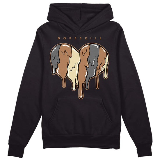 Jordan 6 WMNS Gore-Tex Brown Kelp DopeSkill Hoodie Sweatshirt Slime Drip Heart Graphic Streetwear - Black