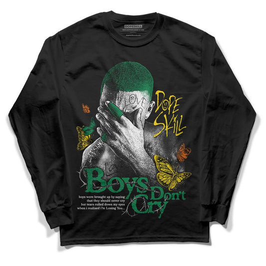 Green Sneakers DopeSkill Long Sleeve T-Shirt Boys Don't Cry Graphic Streetwear - Black 