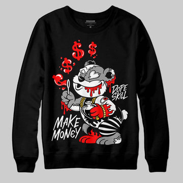Black and White Sneakers DopeSkill Sweatshirt Make Money Graphic Streetwear - Black