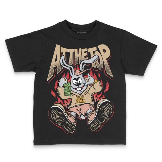 TAN Sneakers DopeSkill Toddler Kids T-shirt At The Top Graphic Streetwear - Black