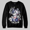 Jordan 1 High OG Rare Air "Deep Royal Blue" DopeSkill Sweatshirt Smile Through The Pain Graphic Streetwear - Black