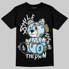 Vans Knu Stack Vintage Satin Dream Blue DopeSkill T-Shirt Smile Through The Pain Graphic Streetwear - Black