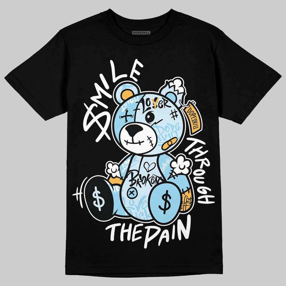 Vans Knu Stack Vintage Satin Dream Blue DopeSkill T-Shirt Smile Through The Pain Graphic Streetwear - Black