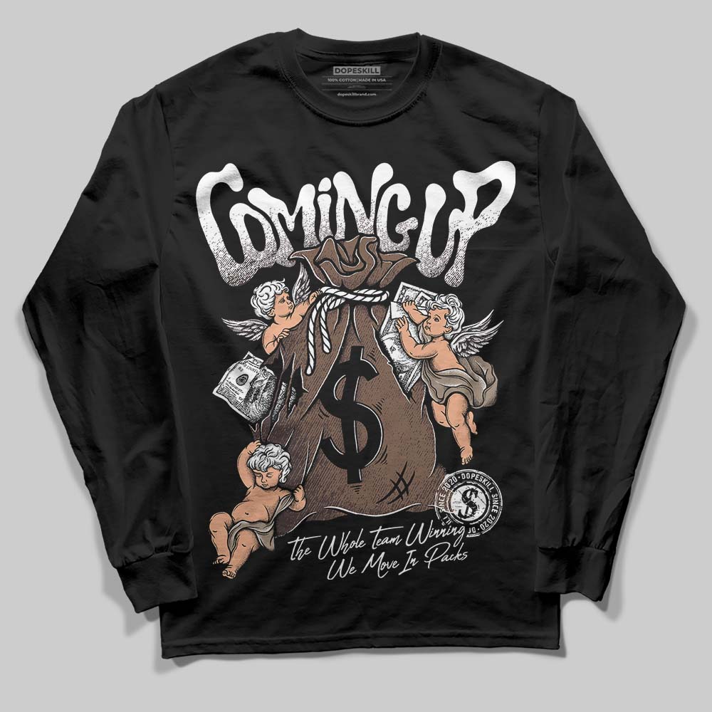 SoleFly x Air Jordan 12 Retro SP 'Cafecito/Baroque Brown' DopeSkill Long Sleeve T-Shirt Money Bag Coming Up Graphic Streetwear - Black