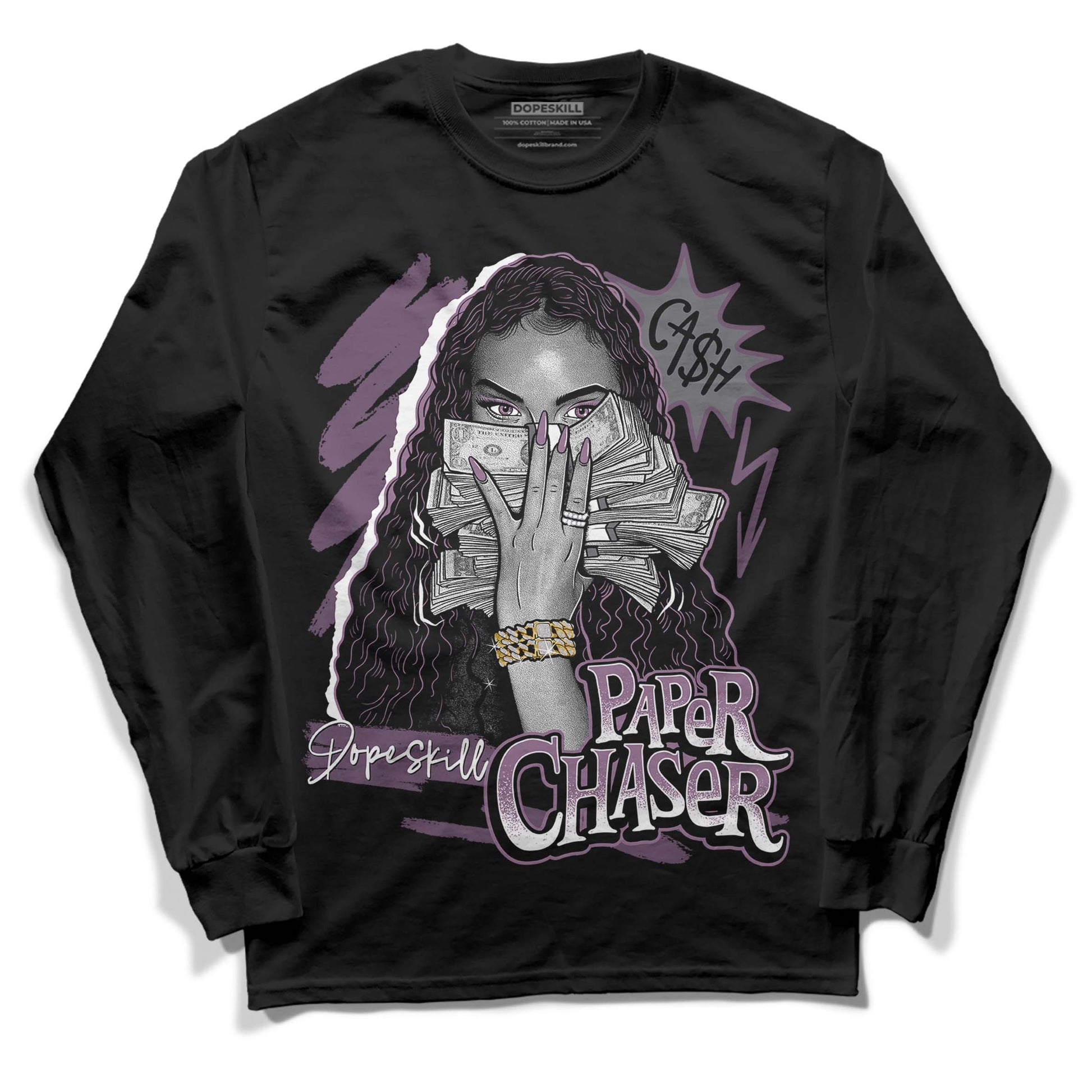 Jordan 2 “Mauve/Off-Noir” DopeSkill Long Sleeve T-Shirt NPC Graphic Streetwear - Black 