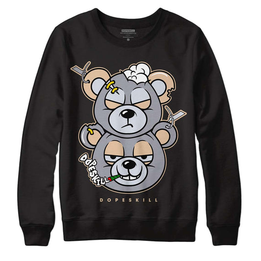 Jordan 4 Retro Frozen Moments DopeSkill Sweatshirt New Double Bear Graphic Streetwear - Black 