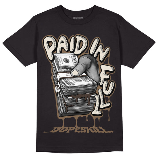 Travis Scott x Air Jordan 1 Low OG “Reverse Mocha” DopeSkill T-Shirt Paid In Full Graphic Streetwear - Black