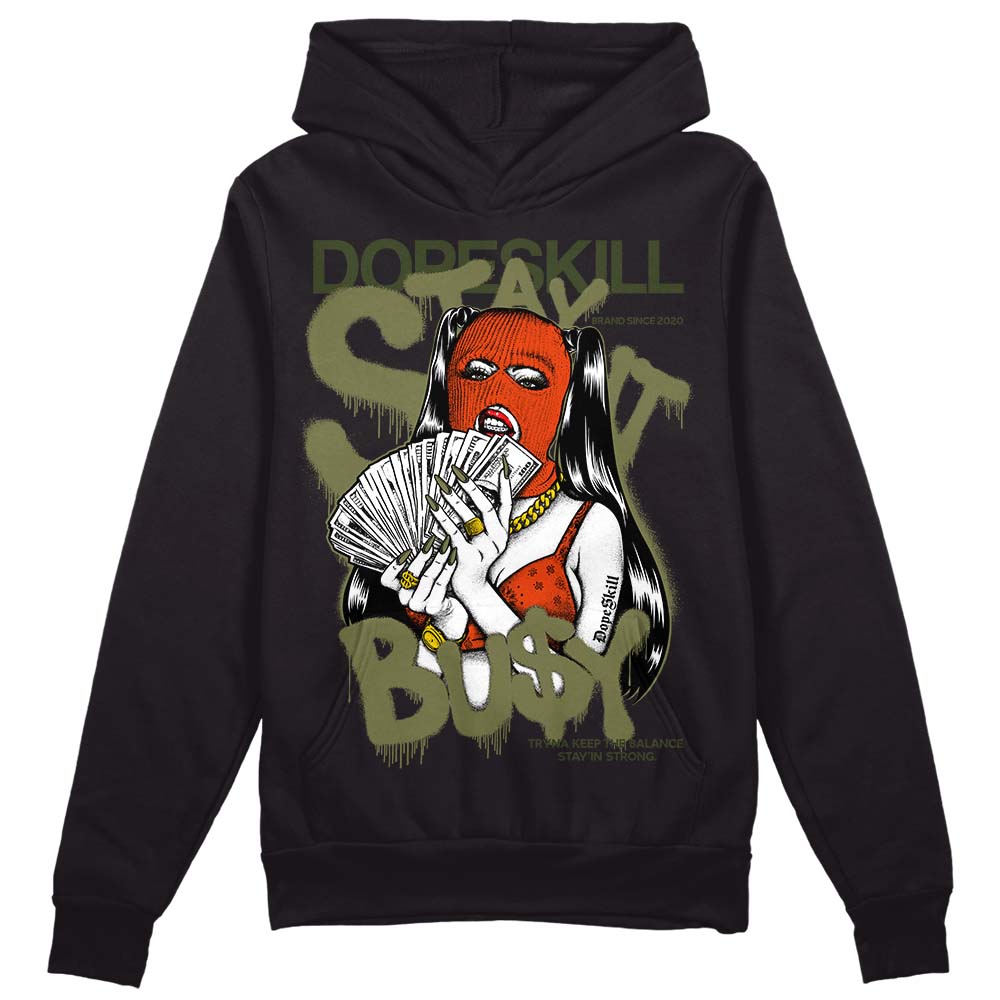 Olive Sneakers DopeSkill Hoodie Sweatshirt Stay It Busy Graphic Streetwear - Black