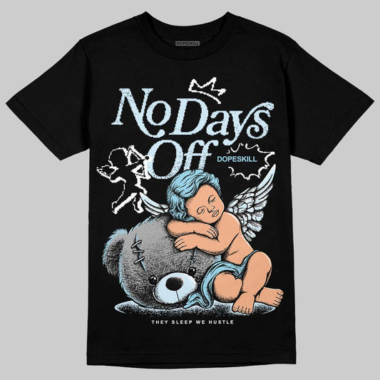 Vans Knu Stack Vintage Satin Dream Blue DopeSkill T-Shirt New No Days Off Graphic Streetwear - Black