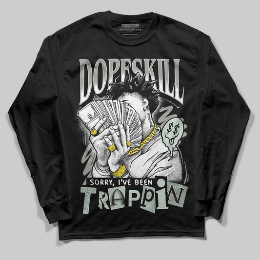 Jordan 1 Retro Low OG Year of the Snake (2025) DopeSkill Long Sleeve T-Shirt Sorry I've Been Trappin Graphic Streetwear - Black