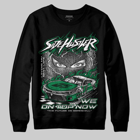 Green Sneakers DopeSkill Sweatshirt New Side Hustler Graphic Streetwear - Black