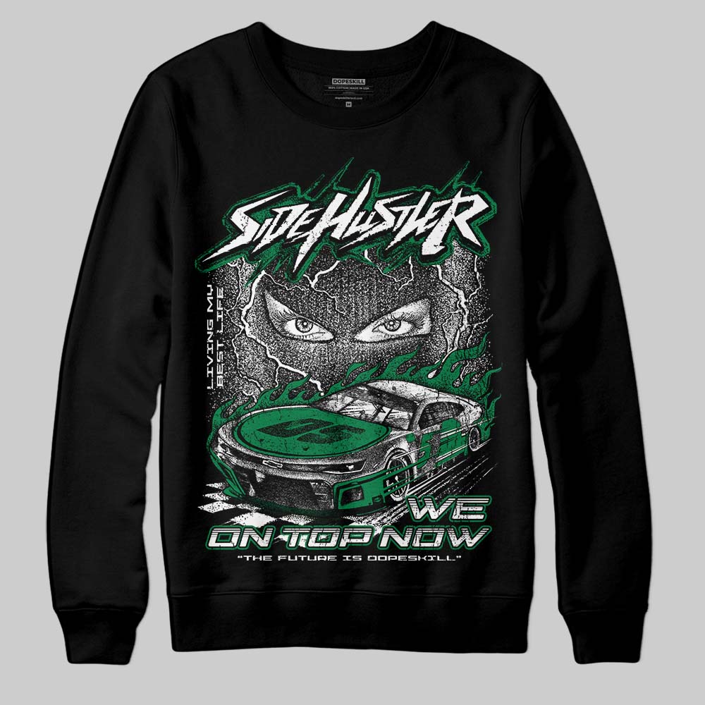 Green Sneakers DopeSkill Sweatshirt New Side Hustler Graphic Streetwear - Black