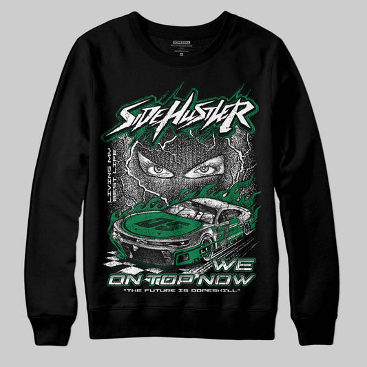 Green Sneakers DopeSkill Sweatshirt New Side Hustler Graphic Streetwear - Black