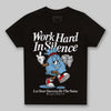 University Blue Sneakers DopeSkill Toddler Kids T-shirt Work Hard In Silence Graphic Streetwear - black