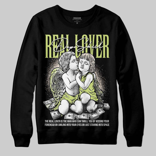 Jordan 5 “Luminous Green” DopeSkill Sweatshirt Real Lover Graphic Streetwear - Black
