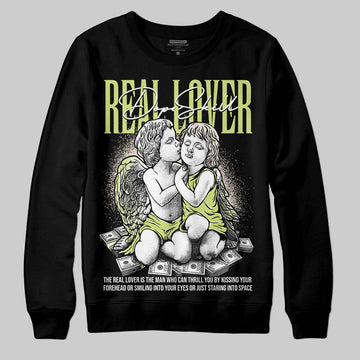 Jordan 5 “Luminous Green” DopeSkill Sweatshirt Real Lover Graphic Streetwear - Black
