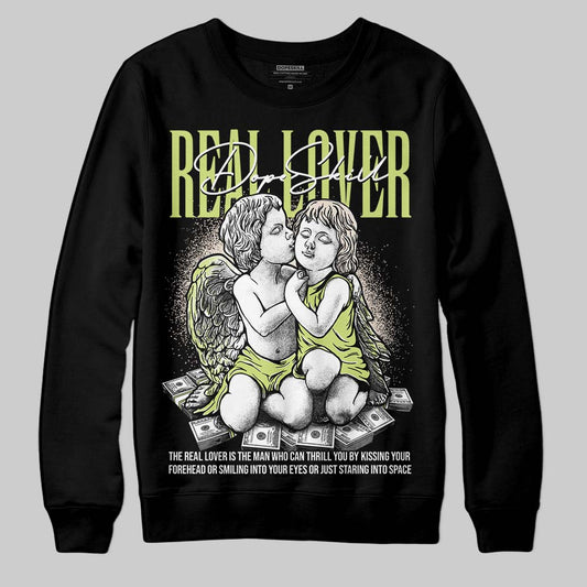 Jordan 5 “Luminous Green” DopeSkill Sweatshirt Real Lover Graphic Streetwear - Black