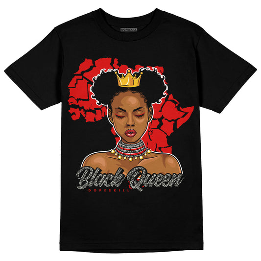 Jordan 3 Retro Fire Red DopeSkill T-Shirt Black Queen Graphic Streetwear  - Black