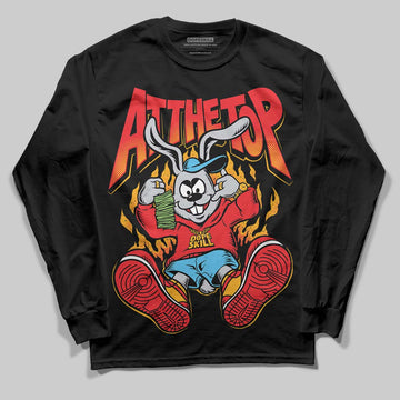 Red Sneakers DopeSkill Long Sleeve T-Shirt At The Top Graphic Streetwear - Black