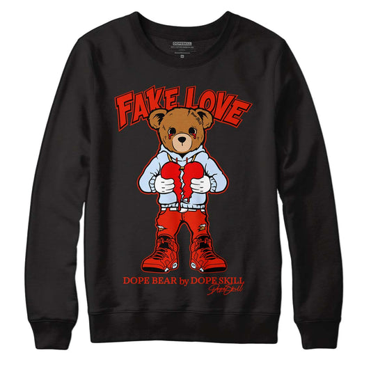 Jordan 6 Retro Toro Bravo DopeSkill Sweatshirt Fake Love Graphic Streetwear - Black