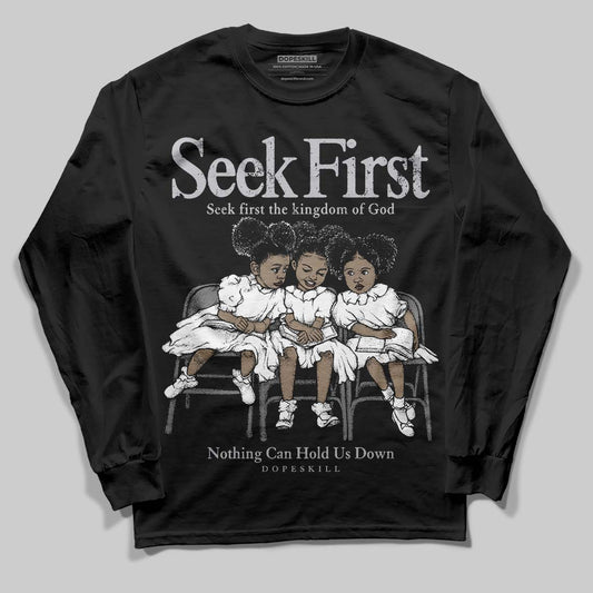 Grey Sneakers DopeSkill Long Sleeve T-Shirt New Seek First Graphic Streetwear - Black