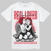 Jordan 4 Red Thunder DopeSkill T-Shirt Real Lover Graphic Streetwear - White