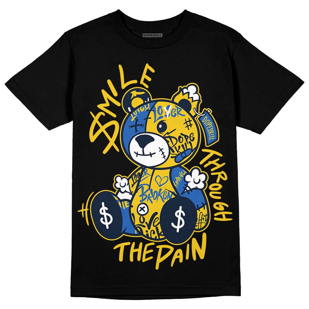 Dunk Low Vintage “Michigan” DopeSkill T-Shirt Smile Through The Pain Graphic Streetwear - Black